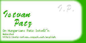 istvan patz business card